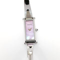 Gucci 1500L Ladies 12mm Pink Mother of Pearl Rectangular Dial on Bangle Boxed
