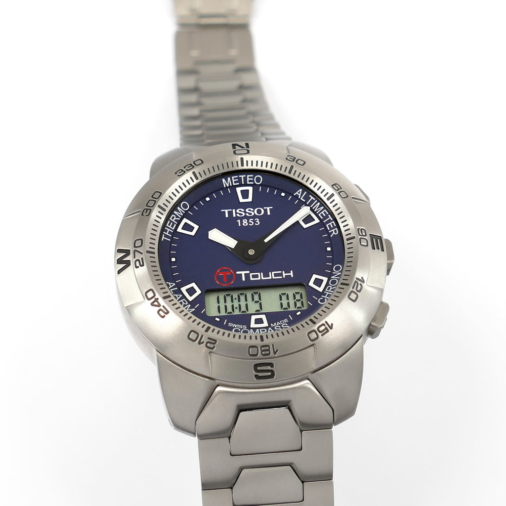 Tissot T-Touch Titanium Z253/353 Blue Dial Men's 41mm Touch Screen T33.7.588.41A