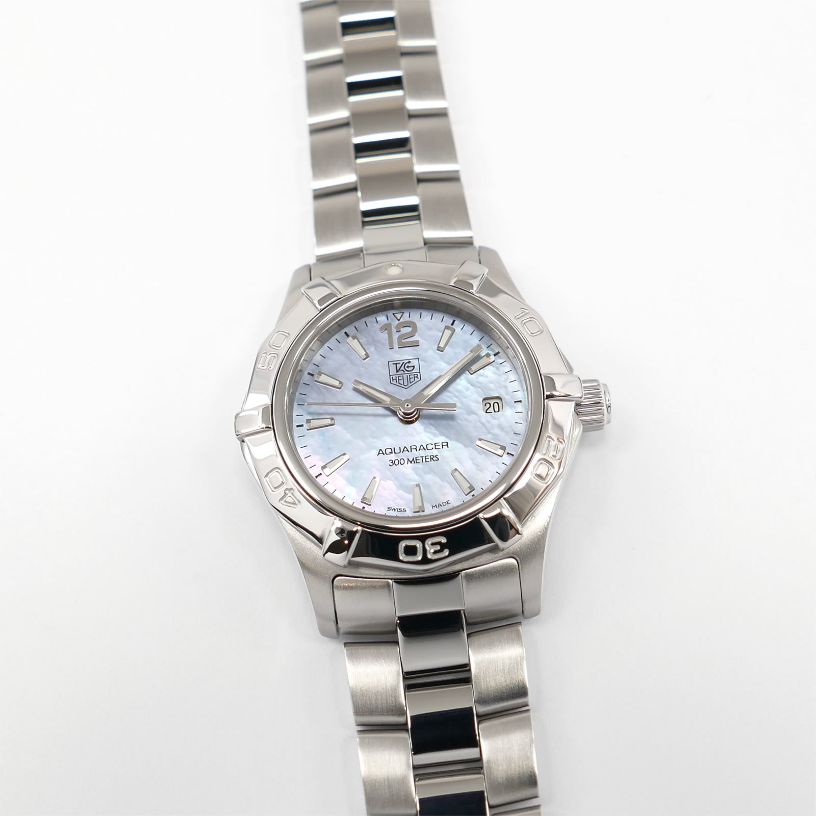 TAG Heuer Aquaracer WAF1417 Blue Mother of Pearl Dial Ladies 27mm WAF1417.BA0812