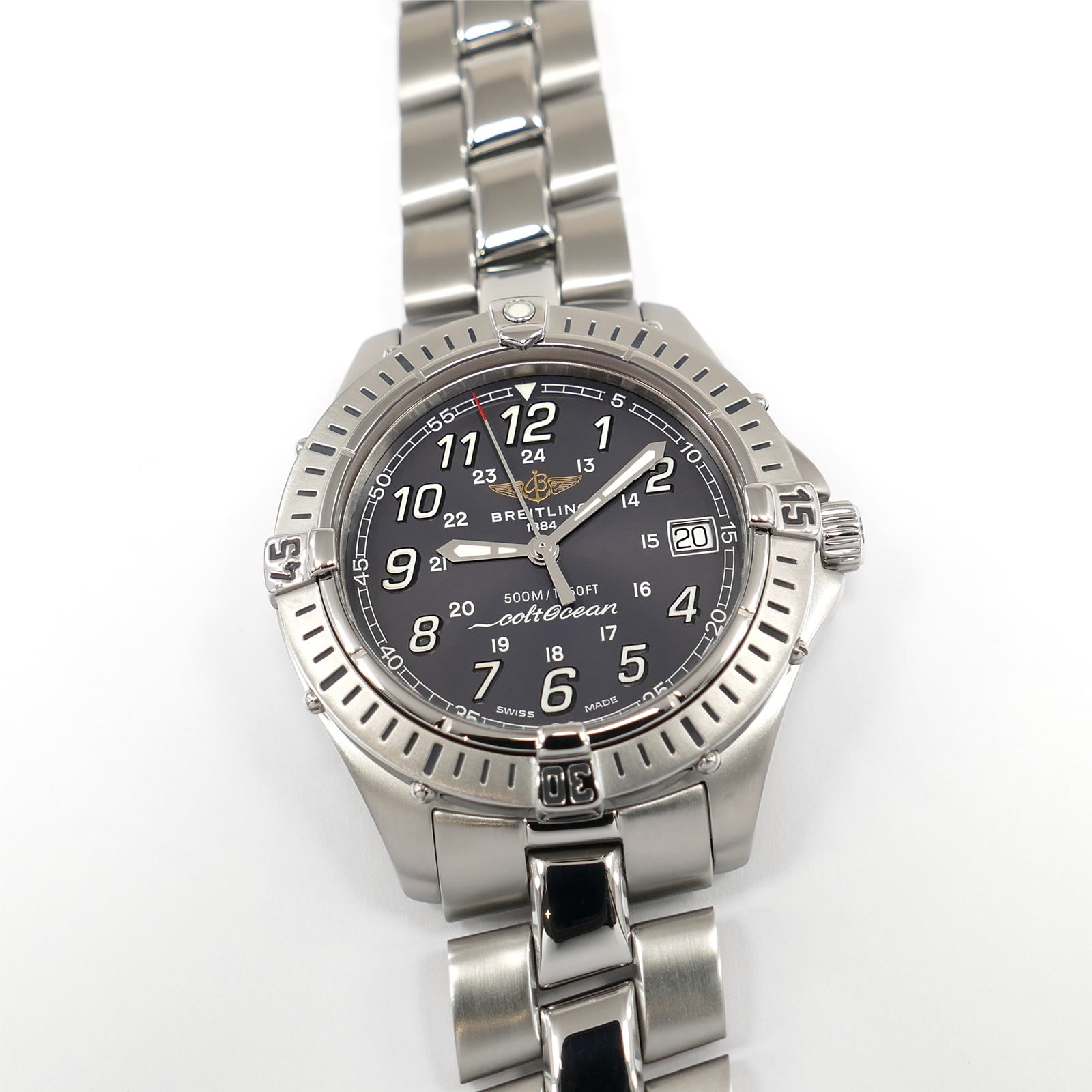 Breitling Colt Ocean A64350 Grey Arabic Dial Men's 38mm Chronometer Box & Papers