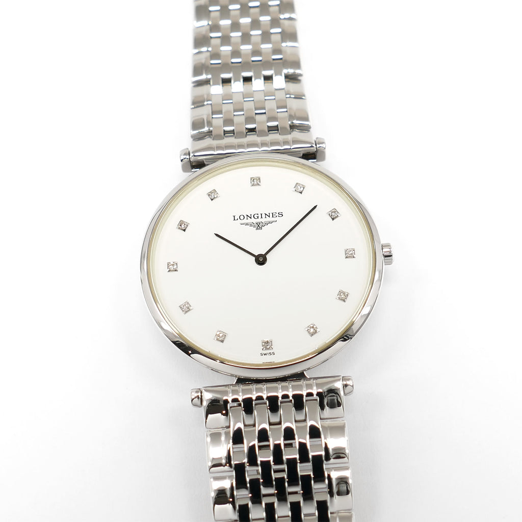 Longines La Grande Classique L4.709.4 White Dial Diamonds Men 33mm L4.709.4.17.6