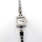 Gucci Mini G 102 White 32 Diamonds Ladies 14mm Mother of Pearl Square YA102541