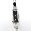 Gucci G-Line 109 Black Rectangular Dial with 2 Diamonds YA109518 Ladies Bangle