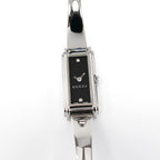 Gucci G-Line 109 Black Rectangular Dial with 2 Diamonds YA109518 Ladies Bangle