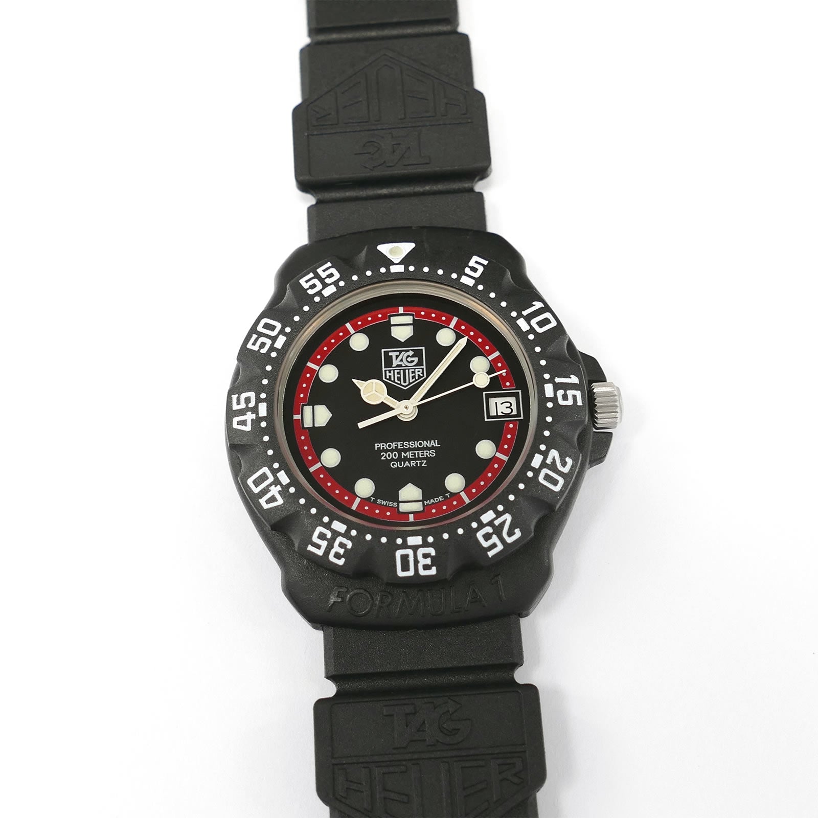 TAG Heuer Formula 1 383.513/1 Black and Red Mid Size 35mm New Bezel & Strap F1
