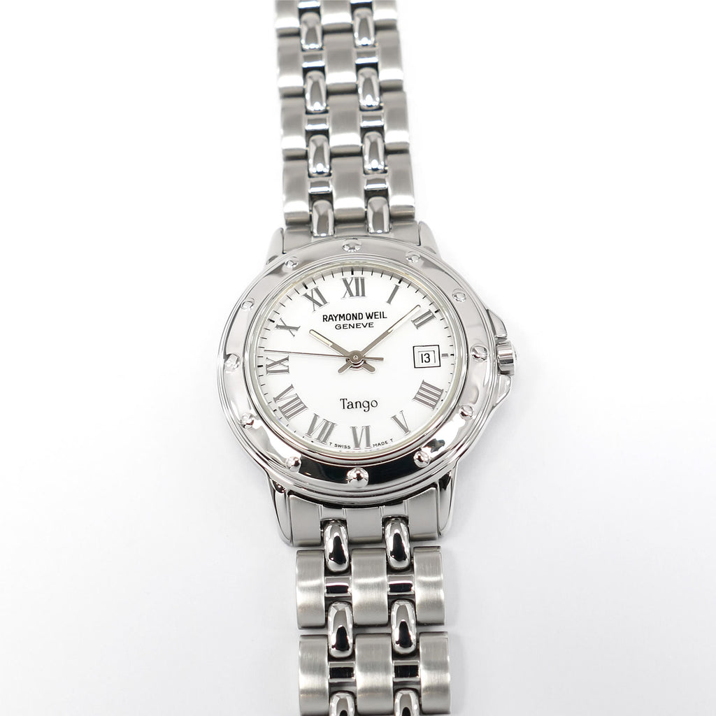 Raymond Weil Tango 5360 White Dial Ladies 27mm Roman Numerals & Sapphire Crystal