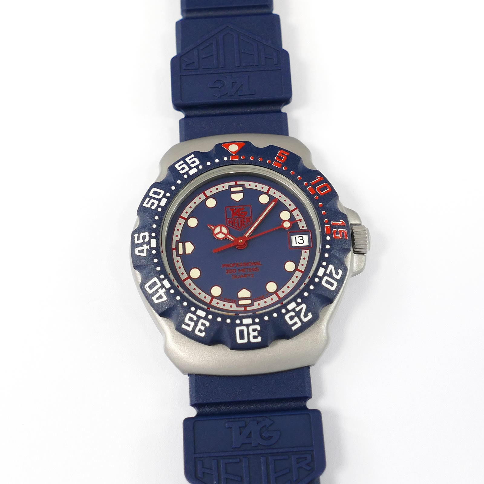 TAG Heuer Formula 1 WA1210 Blue Men's 35mm F1 New Bezel & Strap Red Accents