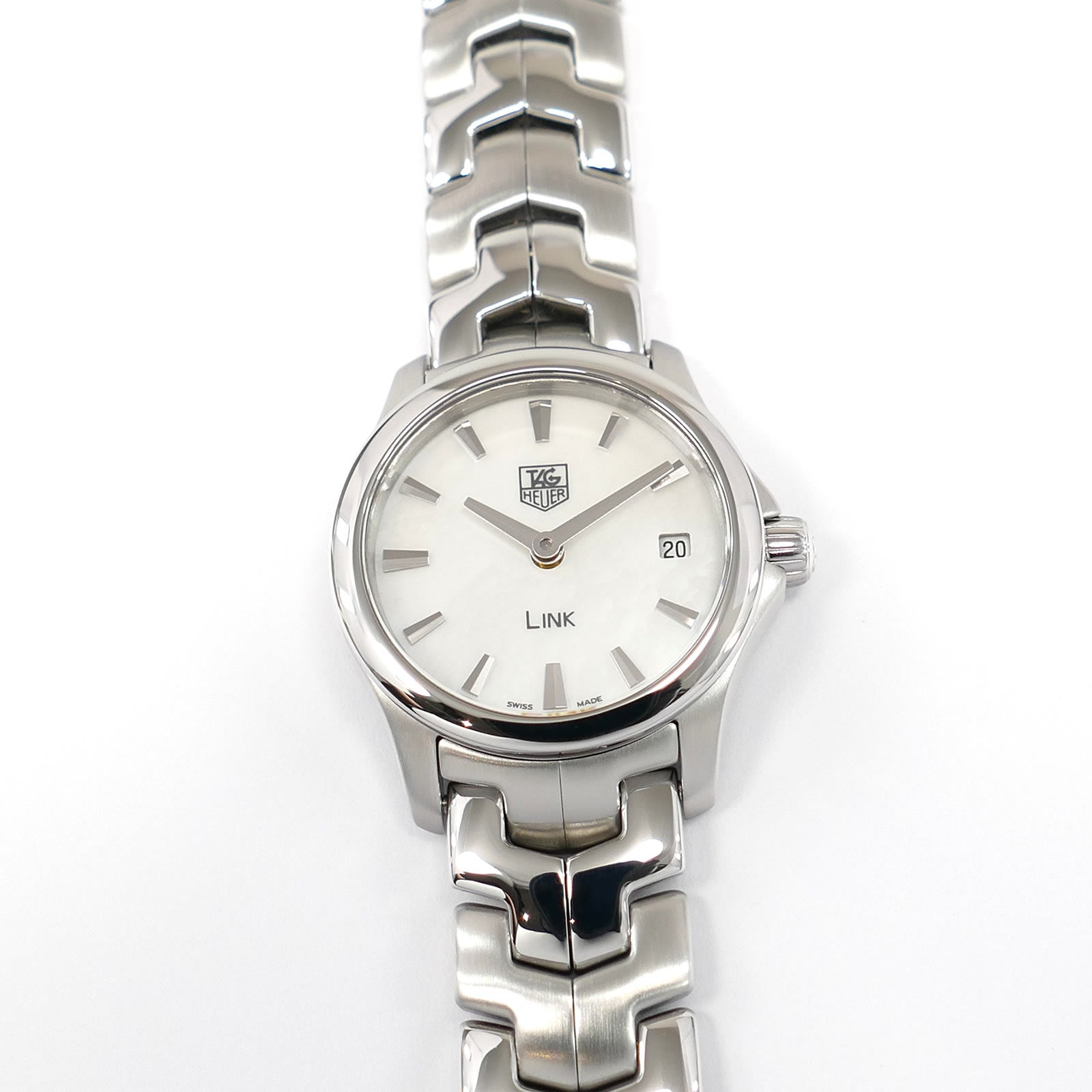 TAG Heuer Link WJF1410 White Mother of Pearl Dial Ladies 24mm WJF1410.BA0585