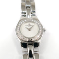 Baume & Mercier Linea 65339 Silver Dial 24 Diamond Bezel Ladies 24mm M0A08136