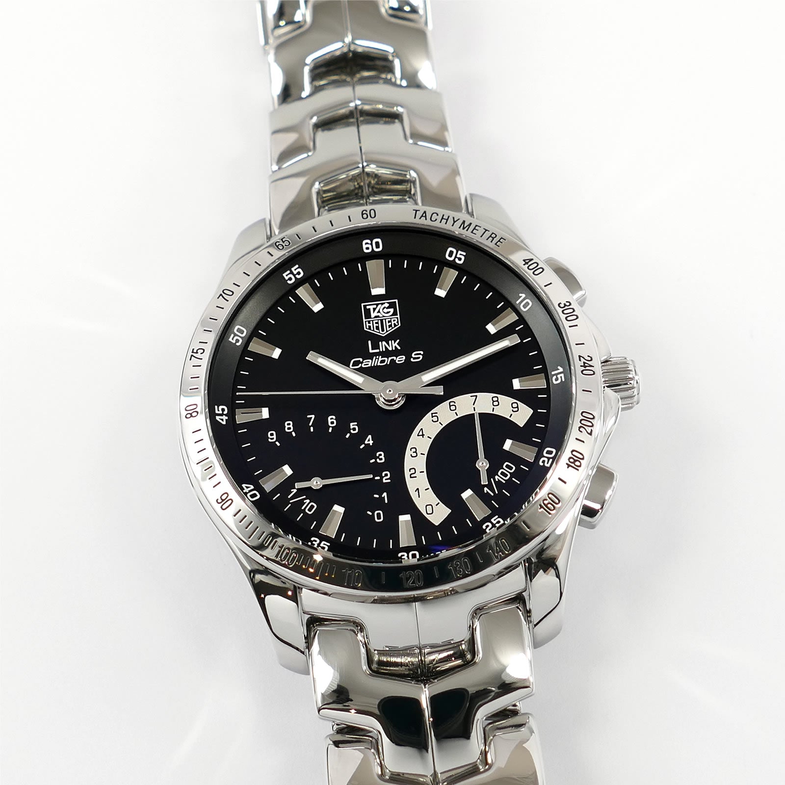TAG Heuer Link Calibre S CJF7112 Black Chronograph Box & Papers CJF7112.BA0596