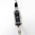 Gucci G-Line 109 Black Rectangular Dial with 2 Diamonds YA109518 Bangle Ladies