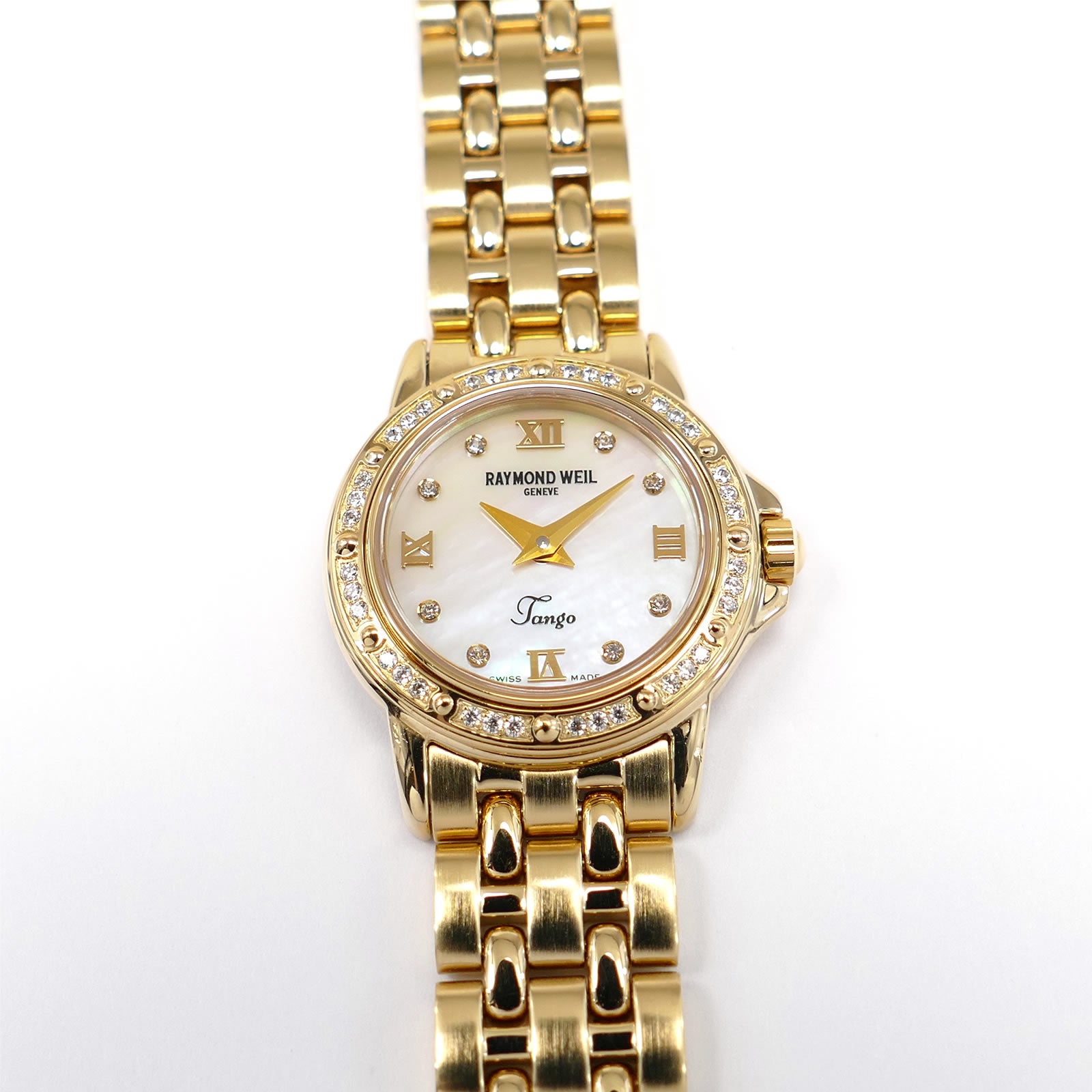 Raymond Weil Tango 5860 White Mother of Pearl 18k Gold 44 Diamonds