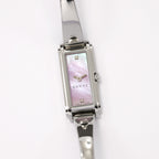 Gucci G-Line 109 Pink Mother of Pearl 2 Diamonds Ladies YA109520 Bangle Watch