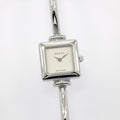 Gucci 1900L Silver Dial Ladies 19mm Square Watch - 16.5cm Bangle Stainless Steel