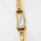 Gucci G-Line 109 White Mother of Pearl Dial 18k Gold Plated YA109525 Ladies 14mm