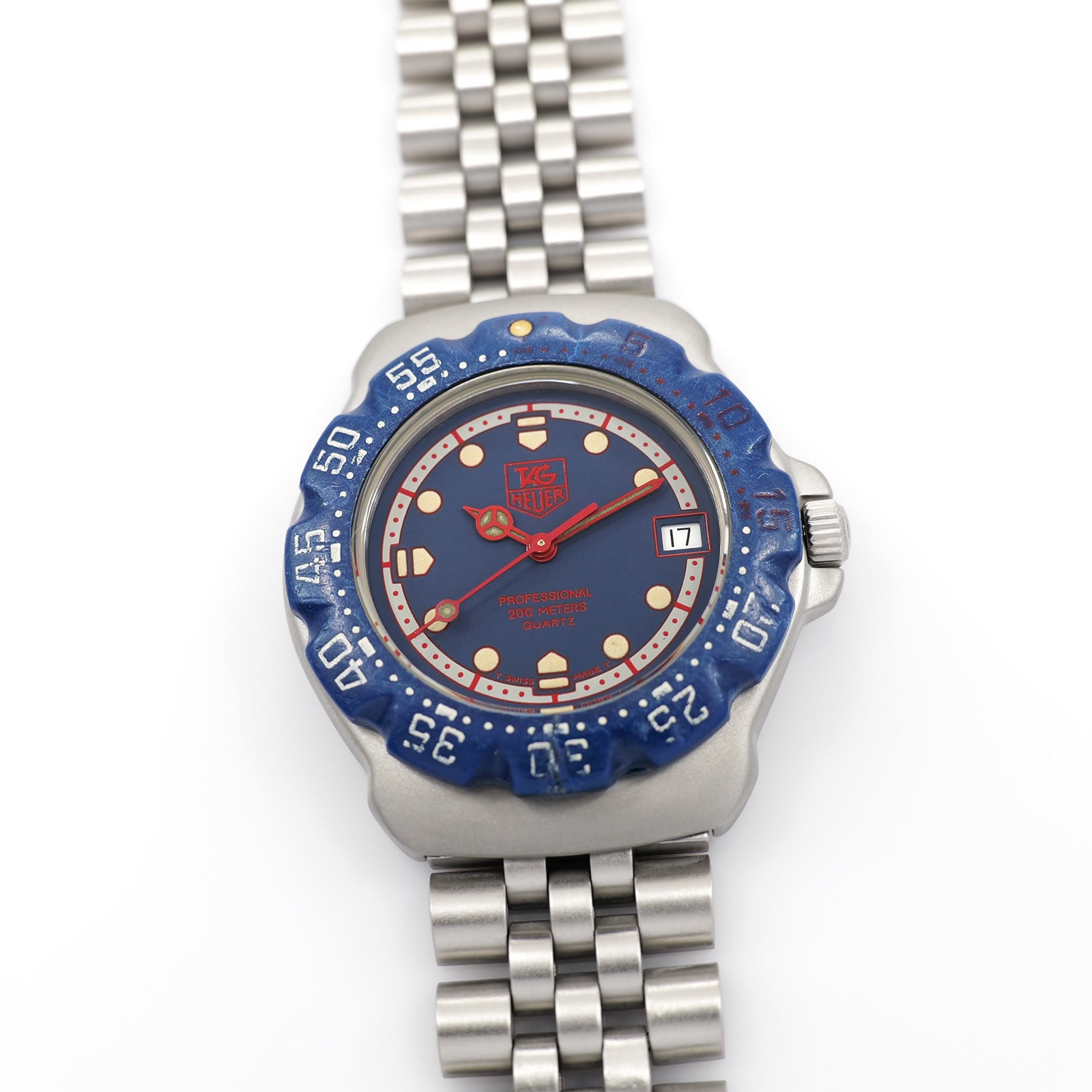 TAG Heuer Formula 1 WA1210 Blue and Red Men's 35mm Mid Size Unisex Vintage F1