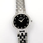 Movado Faceto 0605586 Black Dial with 58 Diamonds Ladies 25mm 84 A1 1845 S