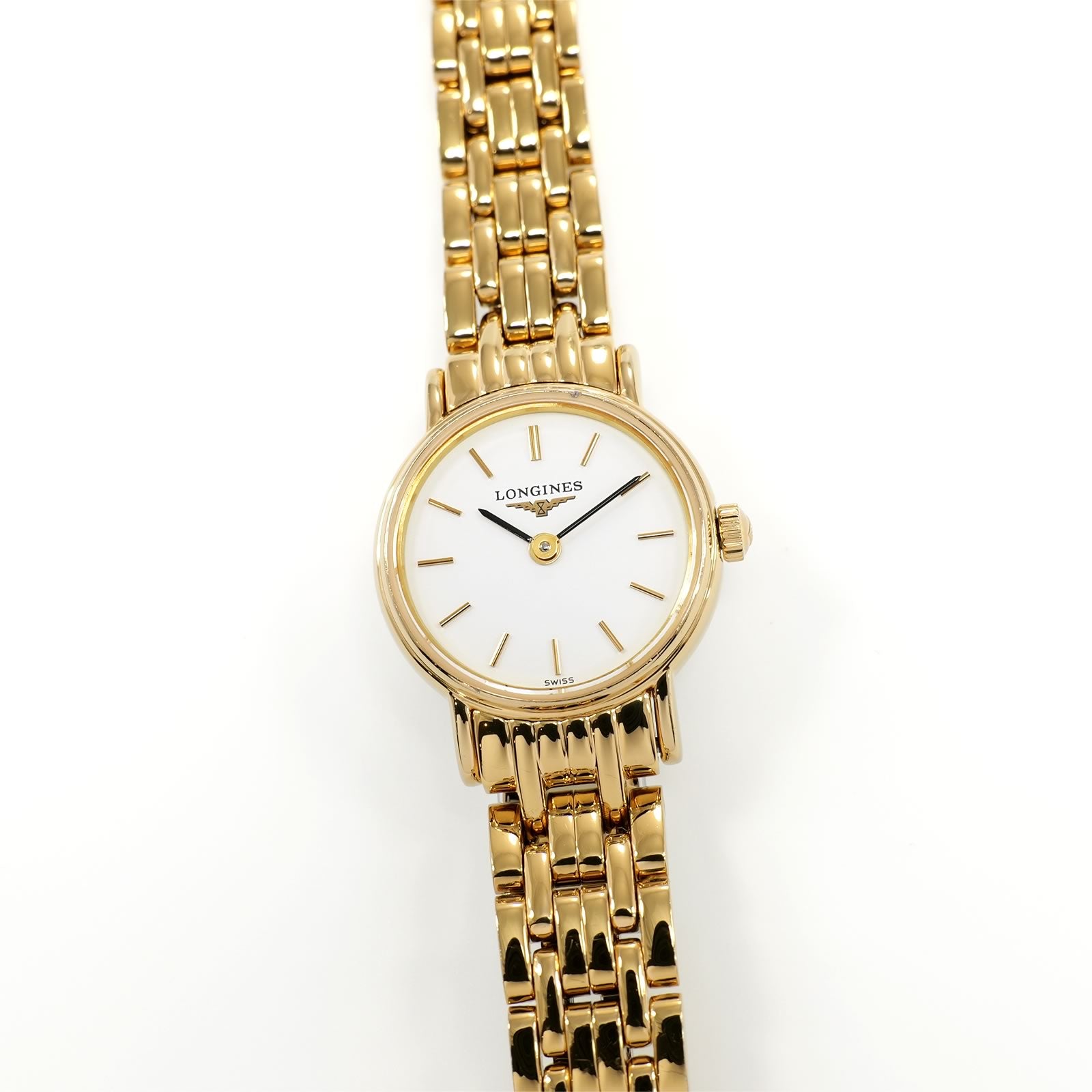 Longines Présence L4.219.2 White Dial Gold PVD Ladies 20mm Small L4.219.2.12.8