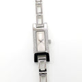 Gucci 3900L Silver Sunburst Dial Ladies 12mm with 24 Diamonds Rectangular