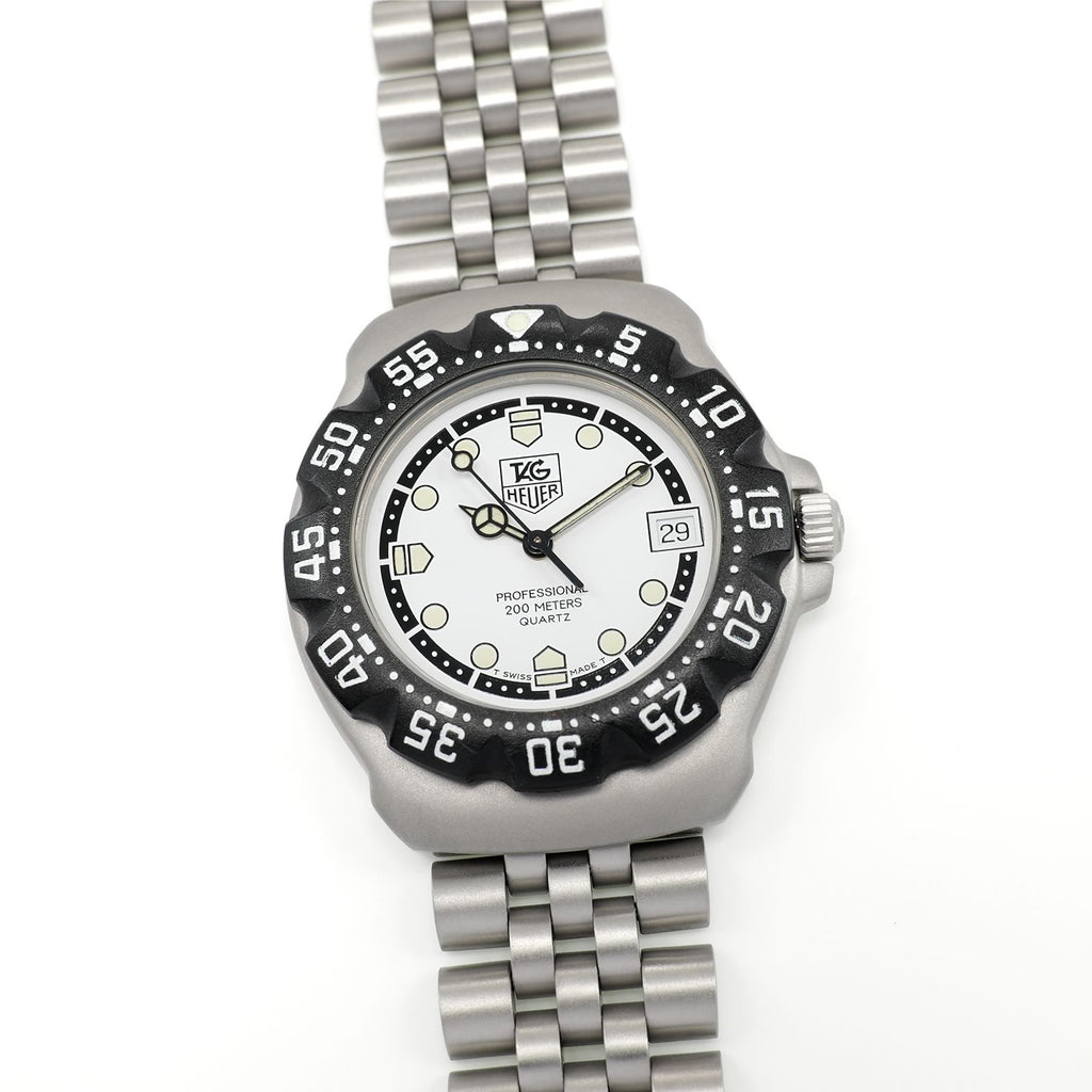TAG Heuer Formula 1 WA1218 White and Black Unisex Men's 35mm Mid Size Vintage F1