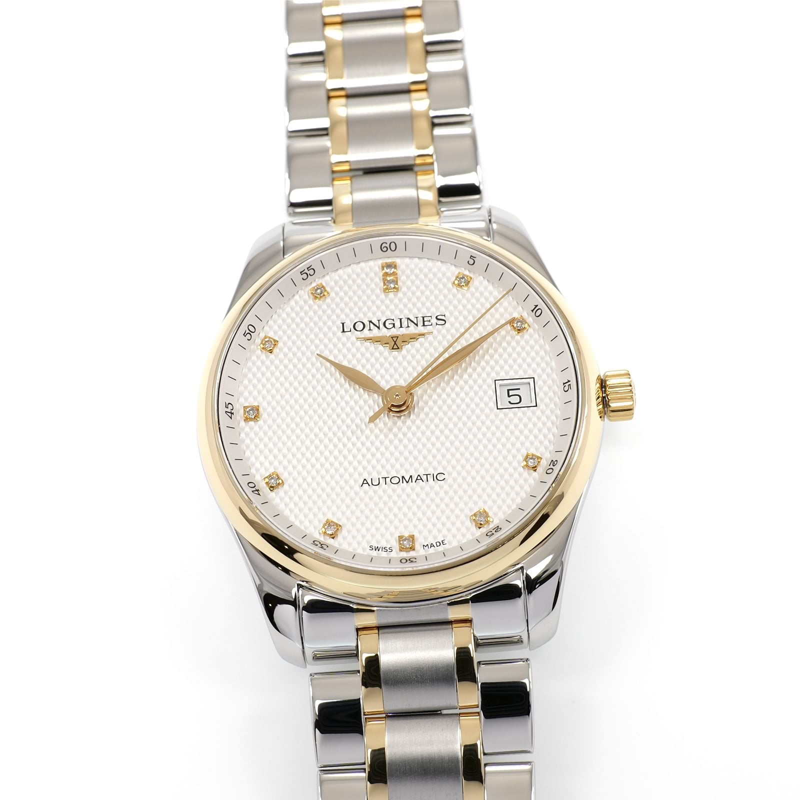 Longines Master Collection L2.518.5 Silver 36mm Automatic 18k Gold and Diamonds L2.518.5.77.7