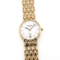 Raymond Weil Fidélio 4702 White and Blue Dial 18k Gold Plated Ladies 24mm Date