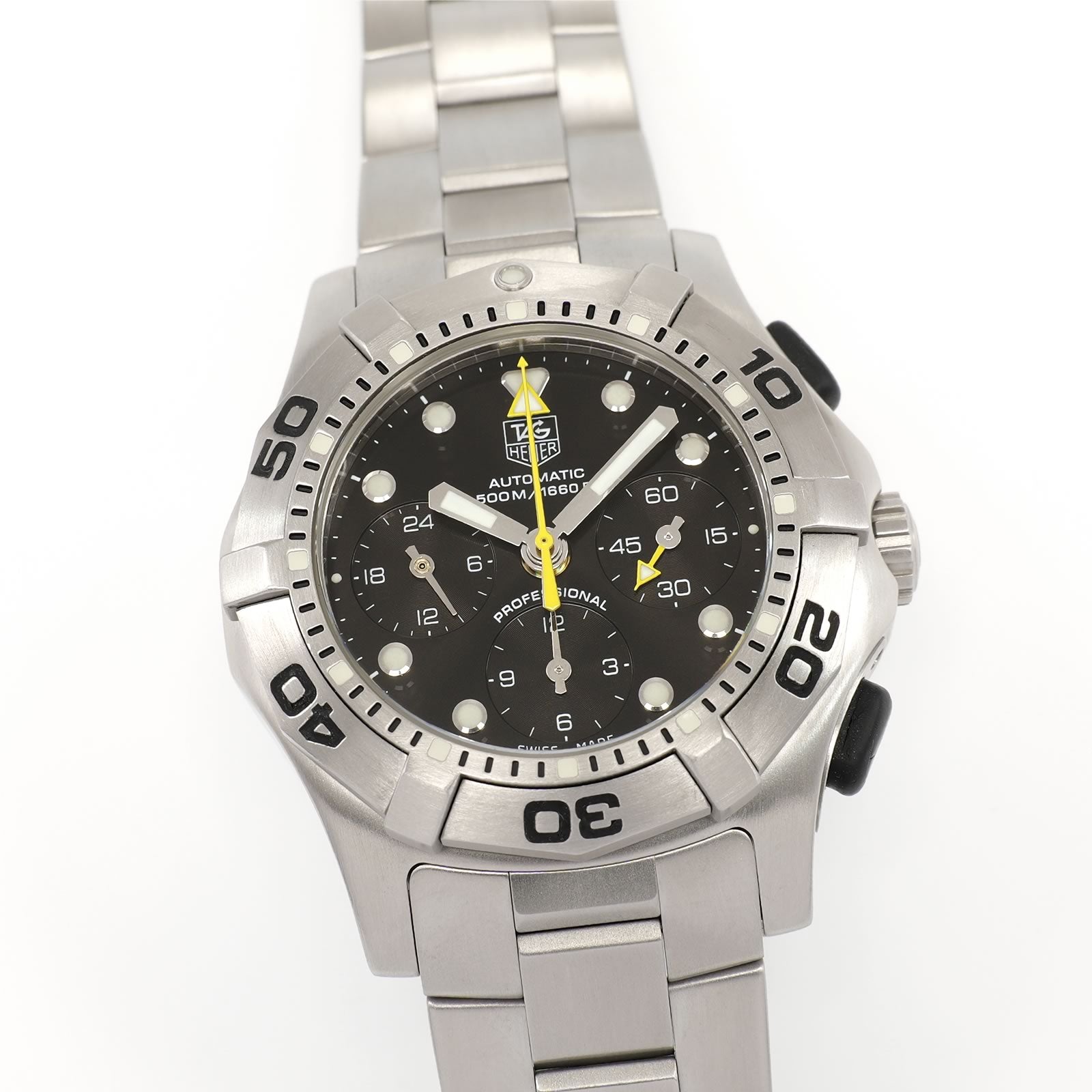TAG Heuer Aquagraph CN211A Diver Chronograph Serviced Black Dial Men's 43mm Auto