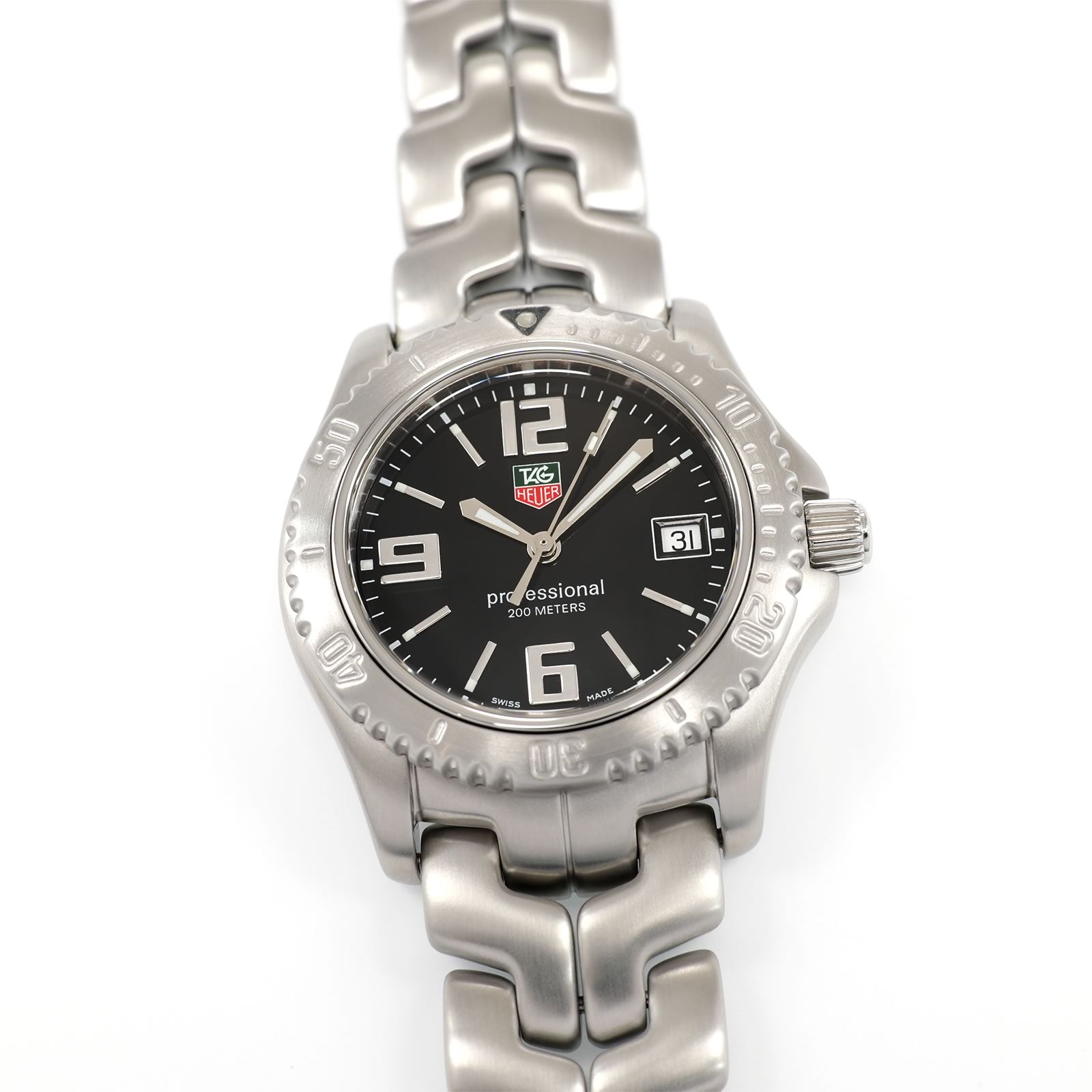 TAG Heuer Link WT1210 Mid Size 36mm Arabic Black Dial with Date + Box & Papers
