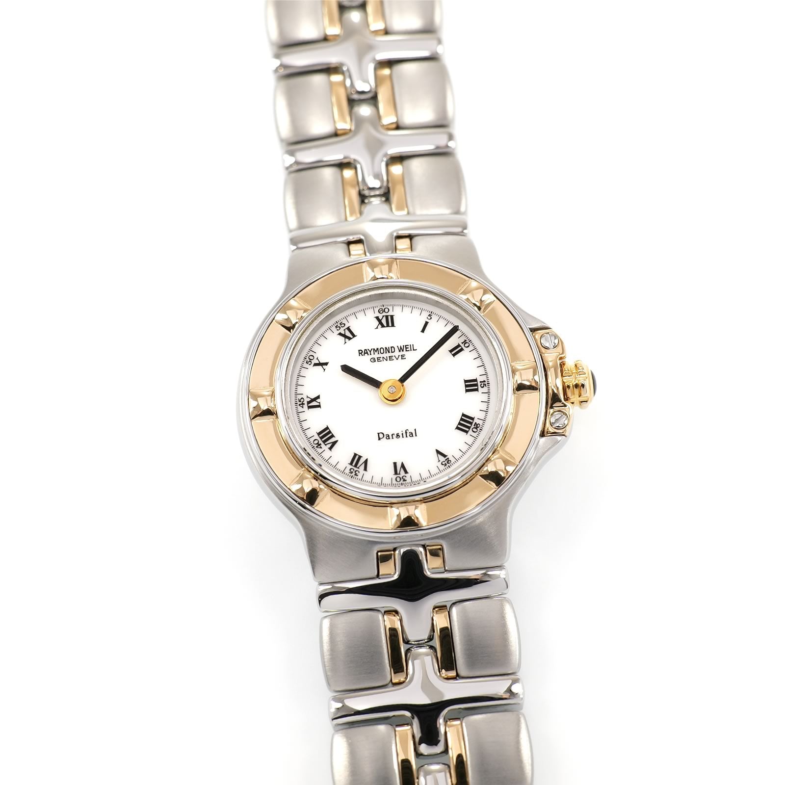 Raymond Weil Parsifal 9690 Ladies 21mm White Dial with 18k Gold Two Tone 9690/1