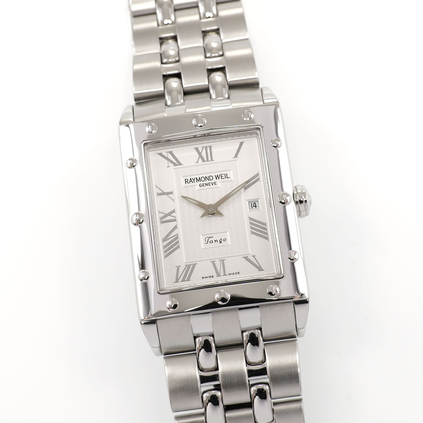 Raymond Weil Tango 5381 Silver Roman Numeral Rectangular 28mm 5381-ST-00658