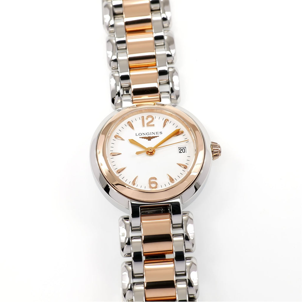 Longines PrimaLuna L8.110.5 White Dial & 18k Rose Gold 26mm Boxed L8.110.5.16.6
