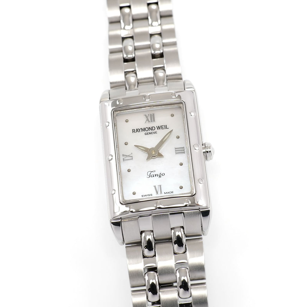 Raymond Weil Tango 5971 White Mother of Pearl Dial Ladies 18mm 5971-ST-00915