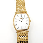 Longines La Grande Classique White 30mm Tonneau L4.705.2 Gold PVD