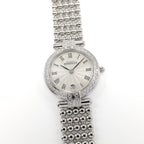 Michel Herbelin Perles 16873.B Silver Guilloche Dial 44 Crystals Date 16873/44