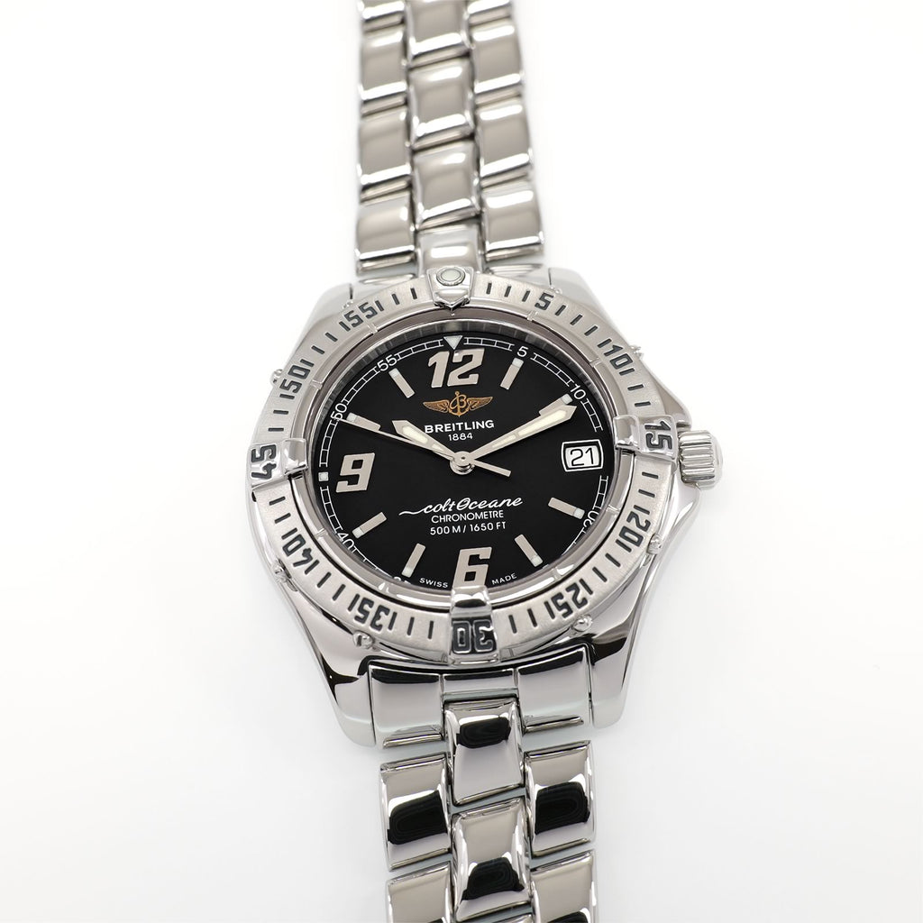 Breitling Colt Oceane A57350 Ladies 33mm Black Dial Chronometer Date with Box