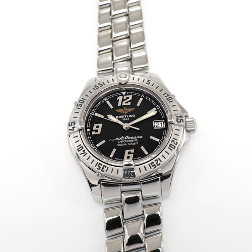Breitling Colt Oceane A57350 Ladies 33mm Black Dial Chronometer Date with Box