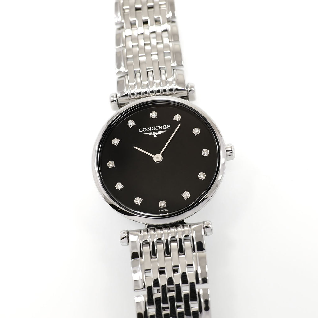 Longines La Grande Classique L4.209.4 Black Dial Ladies Diamonds L4.209.4.58.6