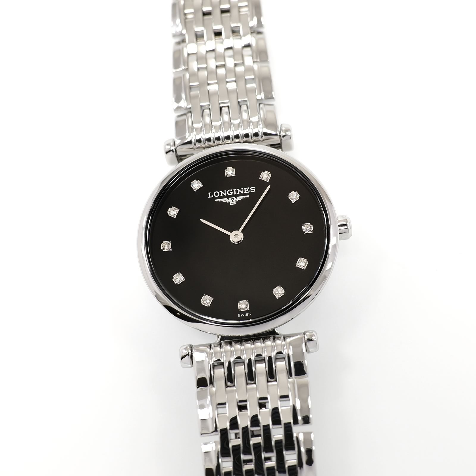 Longines La Grande Classique L4.209.4 Black Dial Ladies Diamonds L4.209.4.58.6