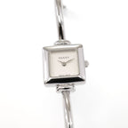 Gucci 1900L Silver Dial Ladies 19mm Square Watch - 16.5cm Bangle Stainless Steel