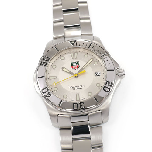 TAG Heuer Aquaracer WAB1111 Men's 39mm Silver Sunburst Dial WAB1111.BA0801