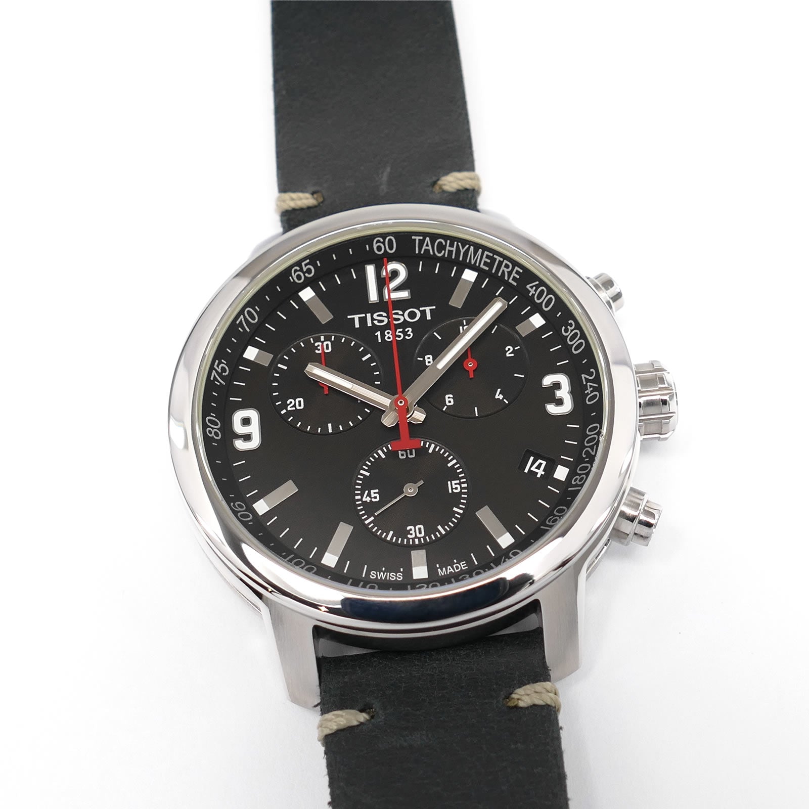 Tissot PRC 200 Men's 41mm Chronograph Black Dial & Red Accents T055.417.17.057.00A