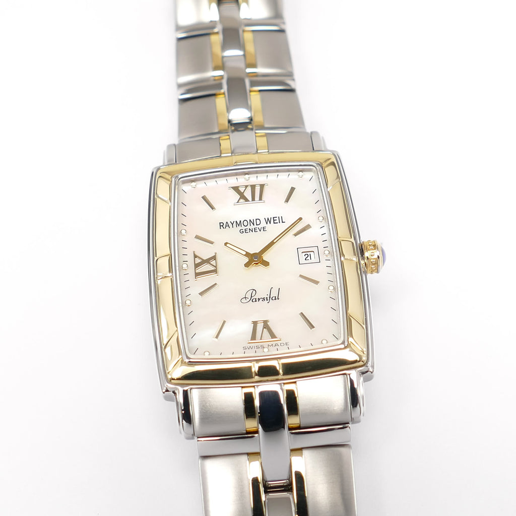 Raymond Weil Parsifal Men's 18k Gold White Mother of Pearl Dial 9340-STG-00907