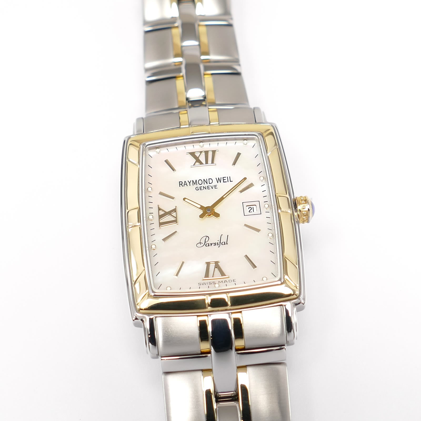 Raymond Weil Parsifal Men's 18k Gold White Mother of Pearl Dial 9340-STG-00907