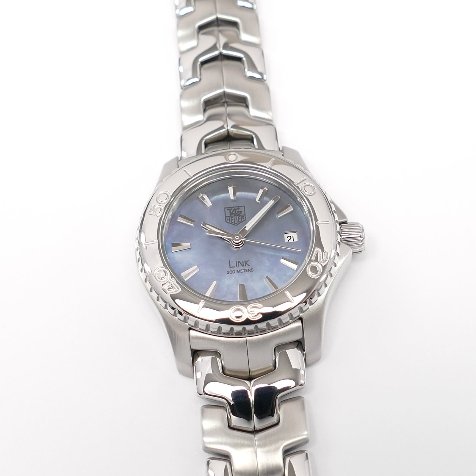 TAG Heuer Link Ladies 27mm Blue Mother of Pearl Dial WJ1316.BA0573