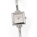 Gucci 1900L Ladies 19mm Silver Dial Square Watch - 16.5cm Bangle Stainless Steel