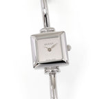 Gucci 1900L Ladies 19mm Silver Dial Square Watch - 16.5cm Bangle Stainless Steel