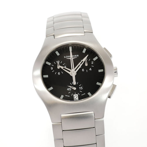 Longines Oposition L3.618.4 Men's 38mm Black Dial Chronograph L3.618.4.52.6 Date