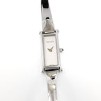 Gucci 1500L Ladies 12mm Silver Rectangular Dial on 16.5cm Bangle Stainless Steel