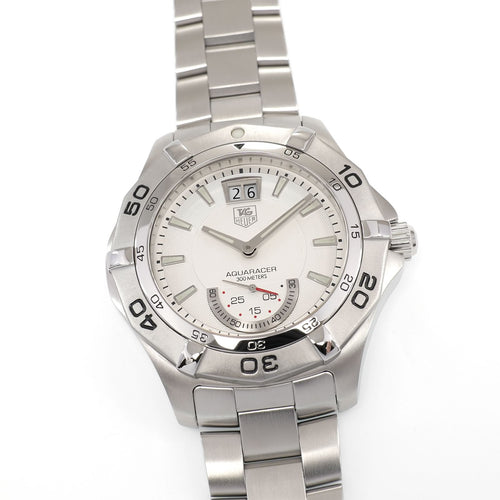 TAG Heuer Aquaracer WAF1011 Men's 41mm Silver Dial Grande Date WAF1011.BA0822