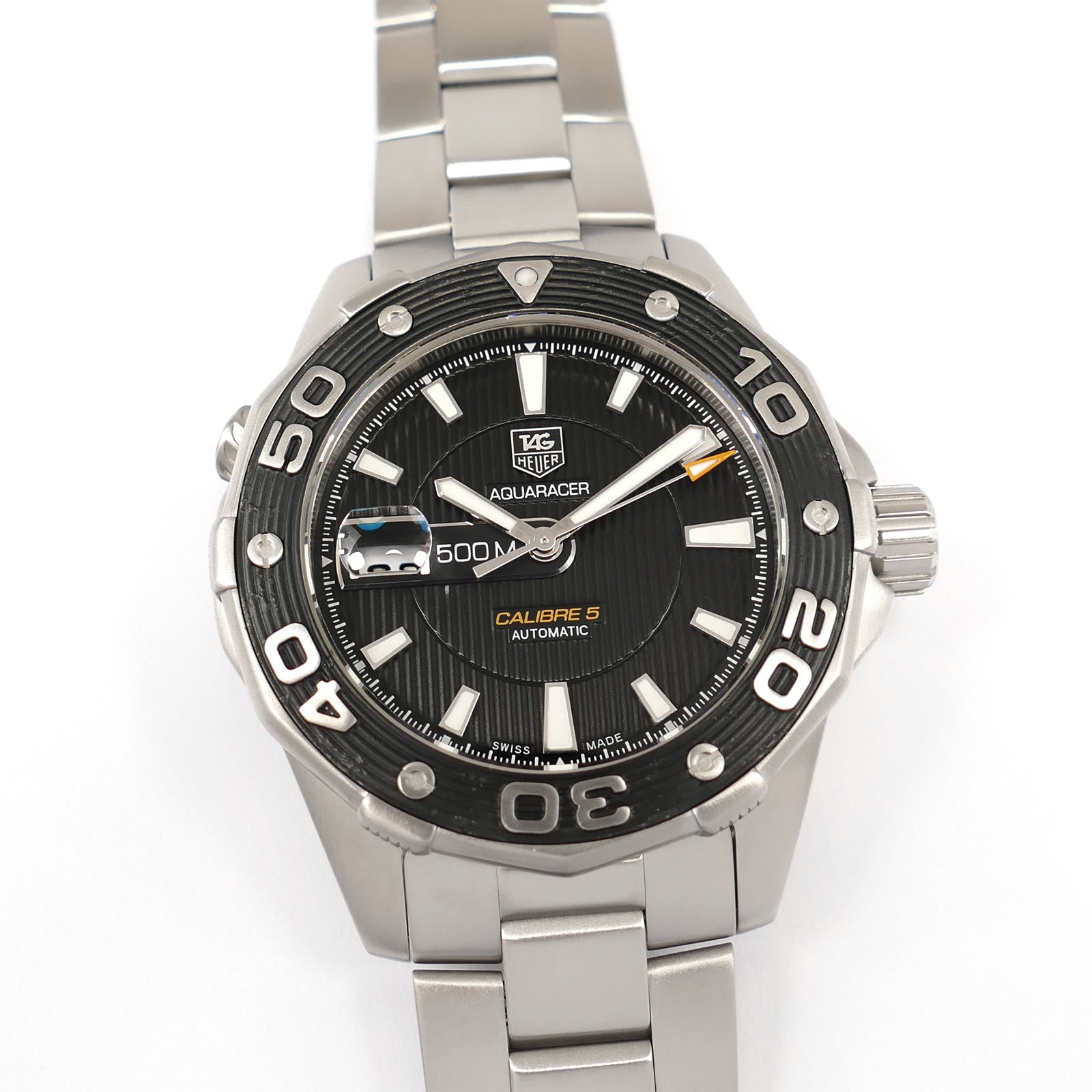 TAG Heuer Aquaracer Men's WAJ2110 Calibre 5 Black Automatic WAJ2110.BA0870 500M
